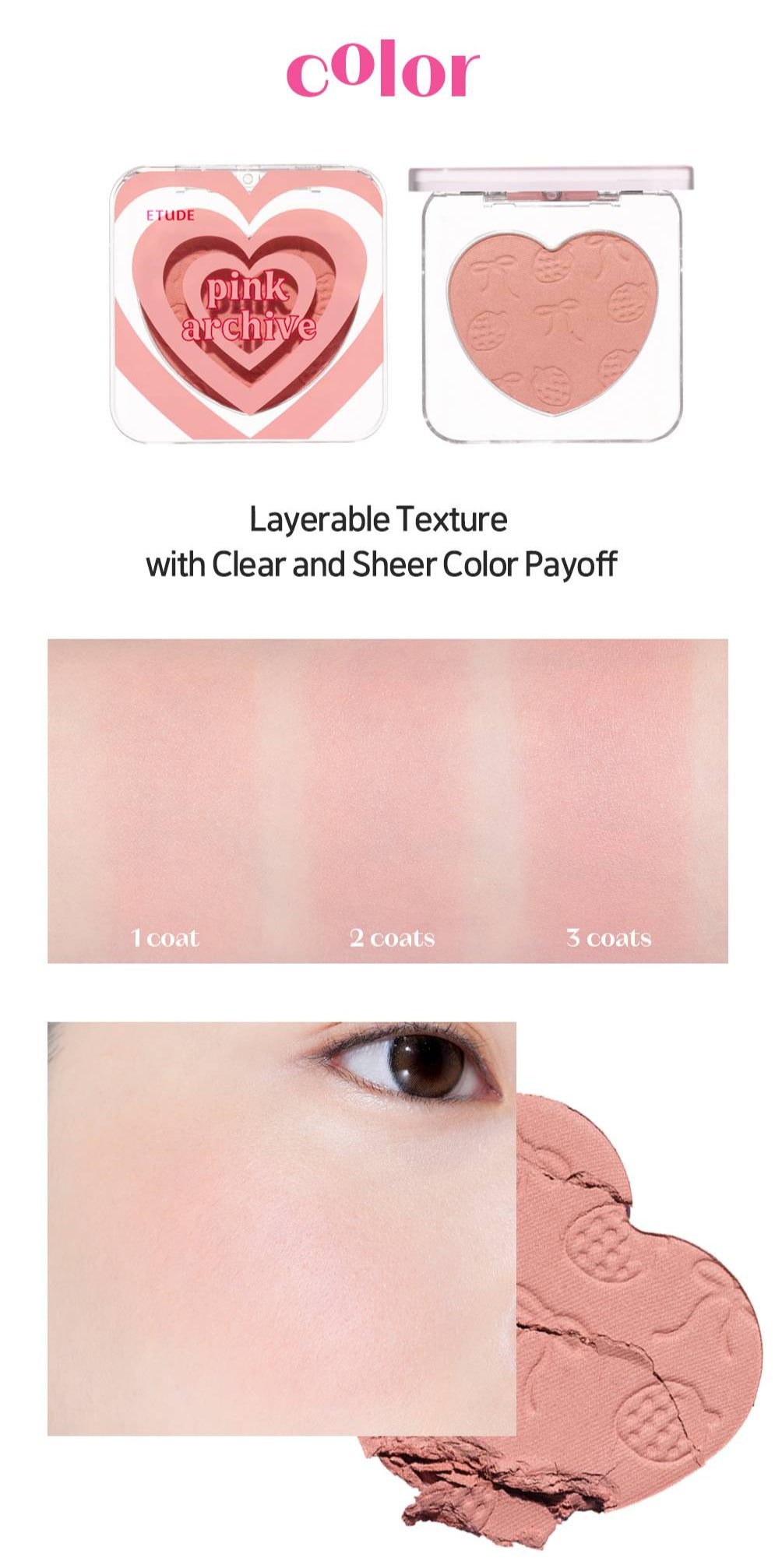 ETUDE Heart Flutter Blusher 4g #Pinkarchive - Atelievuè