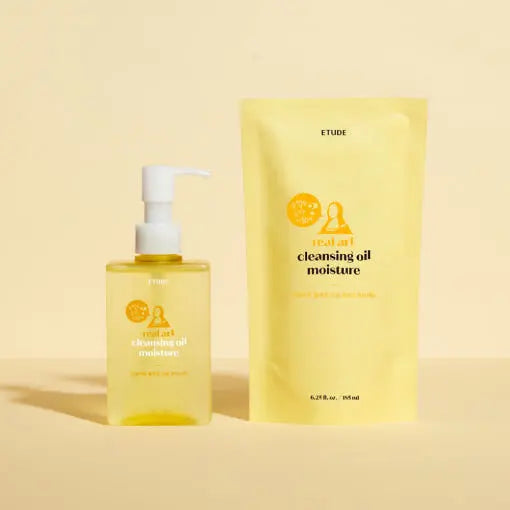 ETUDE Real Art Cleansing Oil Moisture & Refill 185ml+185ml - Atelievuè