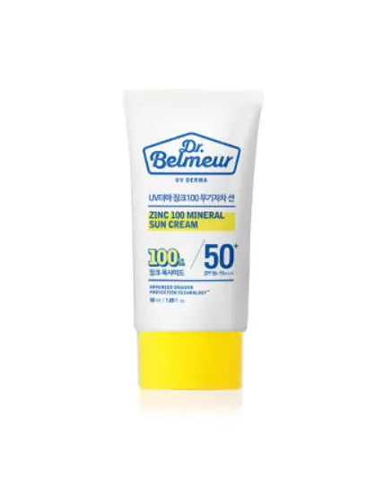 Dr.Belmeur UV Derma Zinc 100 Mineral Sun Cream SPF50+ PA++++ 50ml - Atelievuè