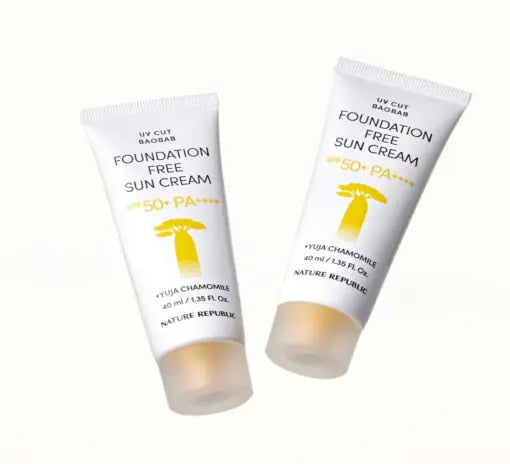 [NATURE REPUBLIC] UV CUT BAOBAB Foundation Free Sun Cream SPF50+ PA++++ 40ml+40ml - Atelievuè