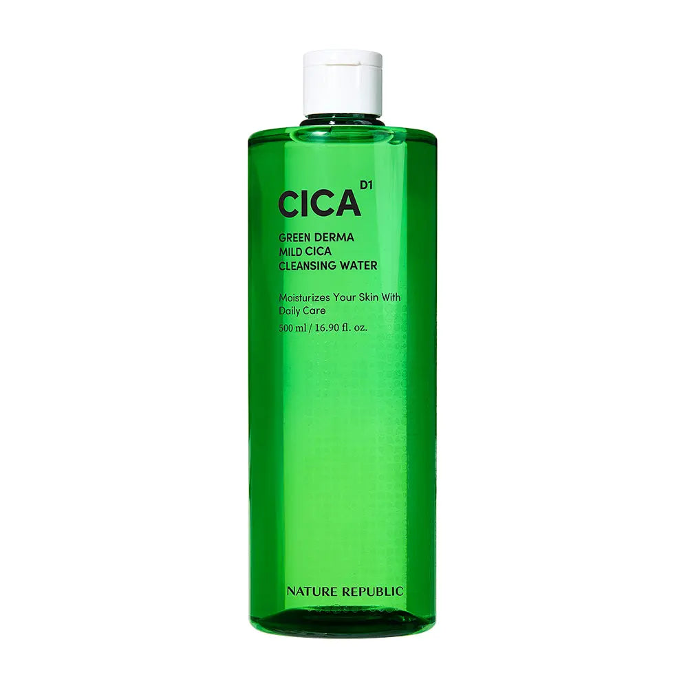 [NATURE REPUBLIC] Green Derma Mild Cica Cleansing Water 500ml - Atelievuè