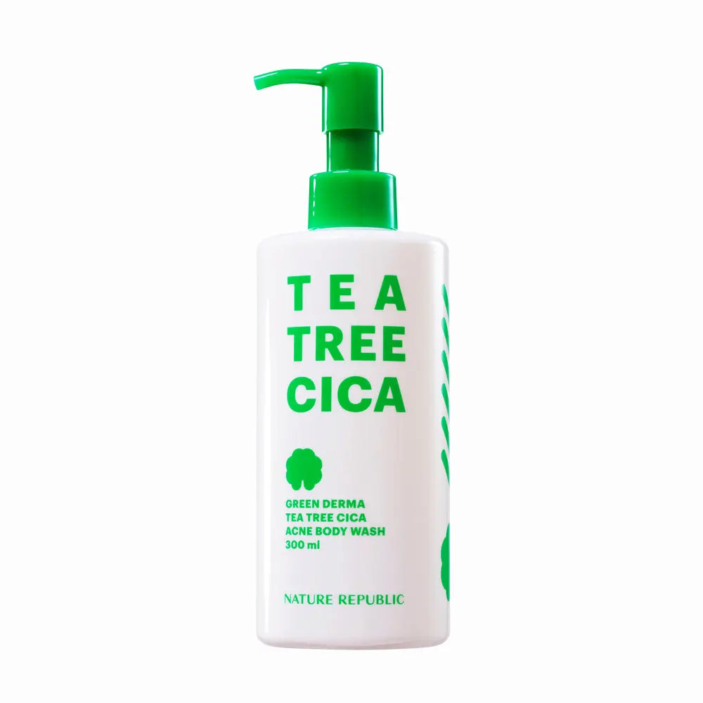 [NATURE REPUBLIC] Green Derma Tea Tree Cica Acne Body Wash 300ml - Atelievuè
