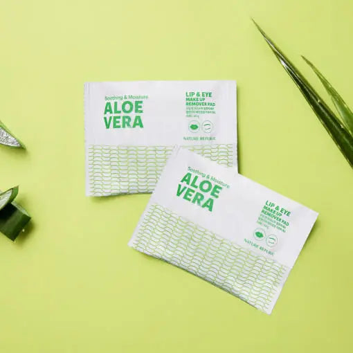 [NATURE REPUBLIC] Soothing & Moisture Aloe Vera Lip & Eye Make Up Remover Pad 45g/30ea - Atelievuè