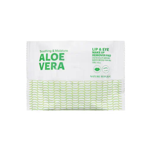 [NATURE REPUBLIC] Soothing & Moisture Aloe Vera Lip & Eye Make Up Remover Pad 45g/30ea - Atelievuè