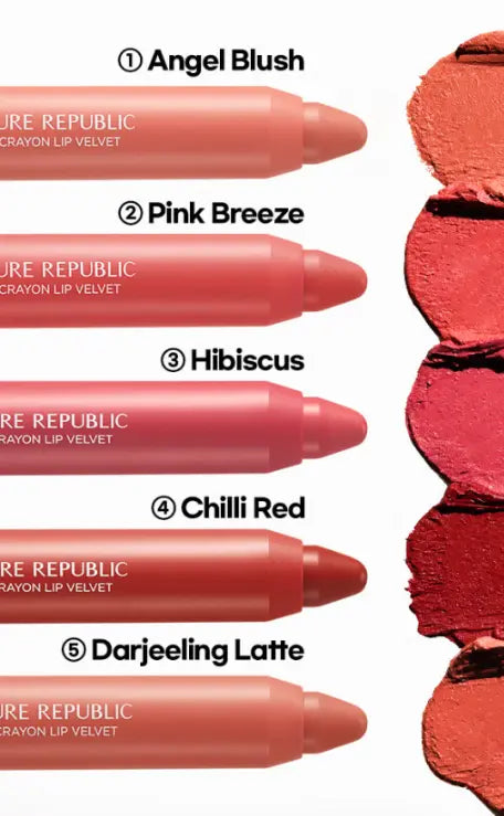 [NATURE REPUBLIC] By Flower Eco Crayon Velvet 2.8g (4colors) - Atelievuè