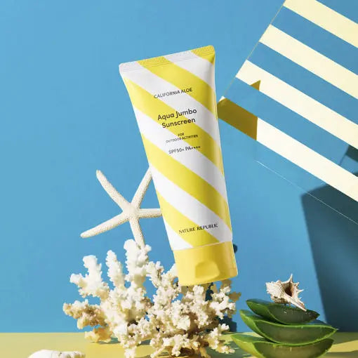[NATURE REPUBLIC] California Aloe Aqua Jumbo Sunscreen SPF50+ PA++++ 250ml - Atelievuè