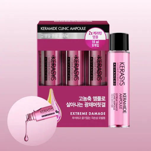 Kerasys Advanced Keramide Ampoule Extreme Damage 10ml X 9ea - Atelievuè