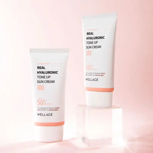WELLAGE Real Hyaluronic Tone-up Sun Cream SPF50+ PA++++ 50ml - Atelievuè