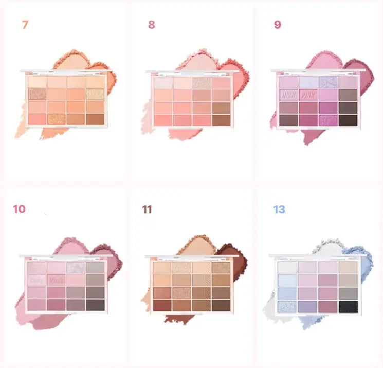 WAKEMAKE Soft Blurring Eye Palette 14g (17colors) - Atelievuè
