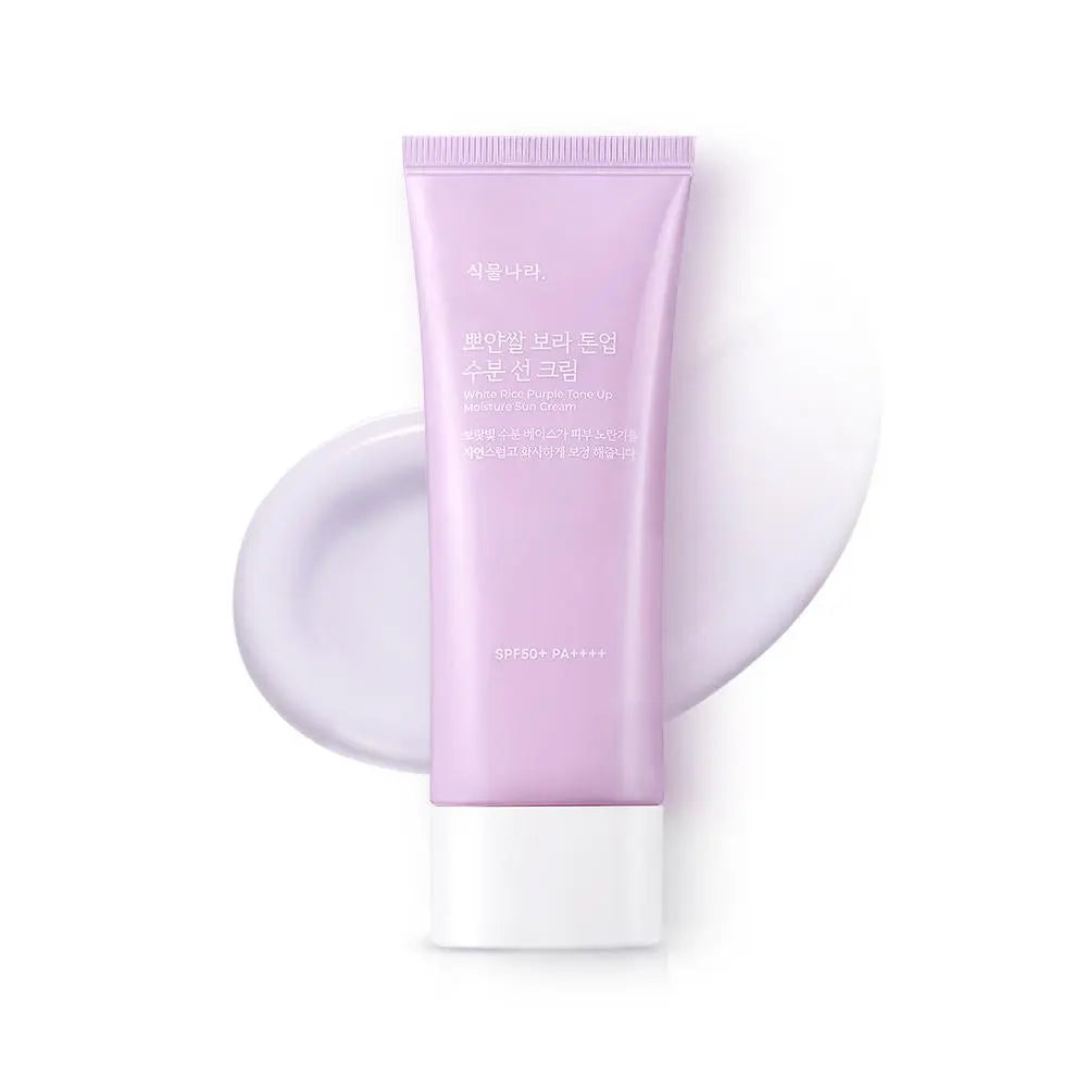 Shingmulnara White Rice Purple Tone Up Moisture Sun Cream SPF50+ PA++++ 100ml - Atelievuè