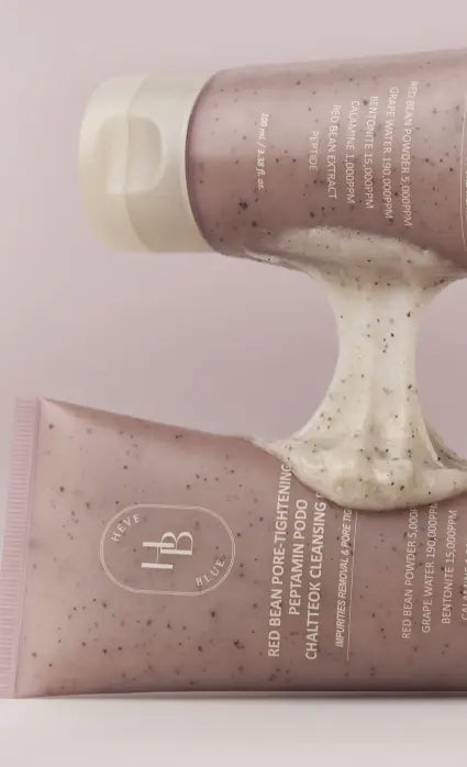 HEVEBLUE Red Bean Pore-Tightening Peptamin Podo Chaltteok Cleansing Foam 100ml - Atelievuè