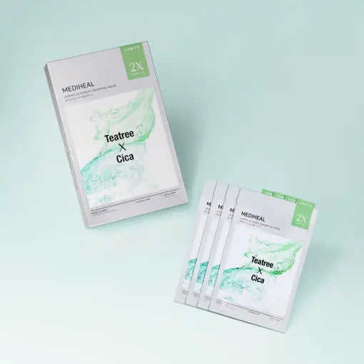 MEDIHEAL Derma Synergy Wrapping Mask Calming Care (Tea Tree X Cica) 25ml X 14ea - Atelievuè