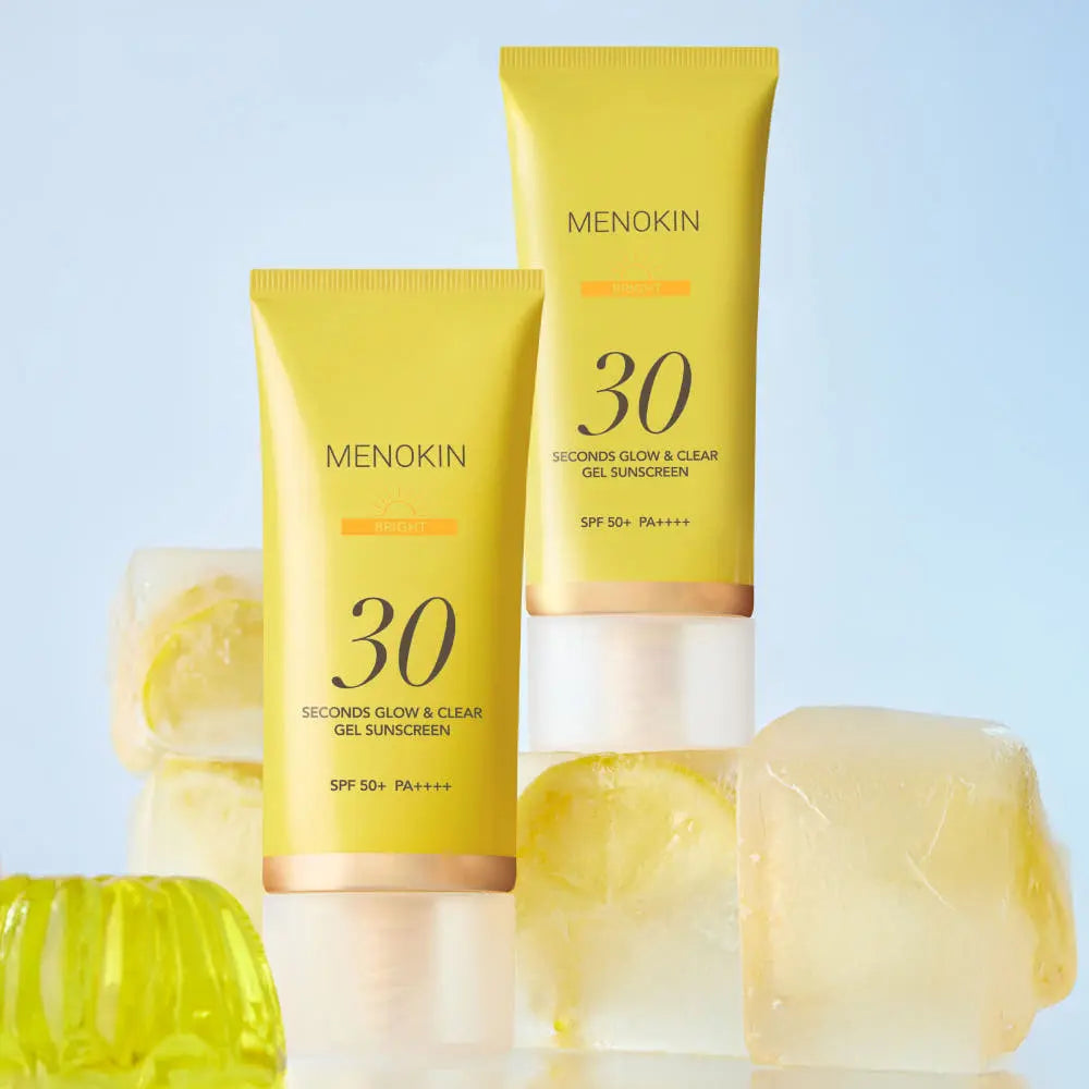 MENOKIN 30 Seconds Glow & Clear Gel Sunscreen SPF50+ PA++++ 50ml #BRIGHT - Atelievuè