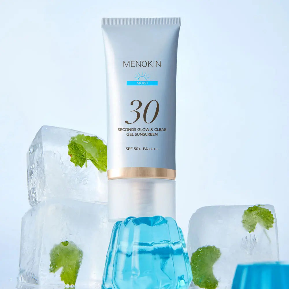 MENOKIN 30 Seconds Glow & Clear Gel Sunscreen SPF50+ PA++++ 50ml #MOIST - Atelievuè